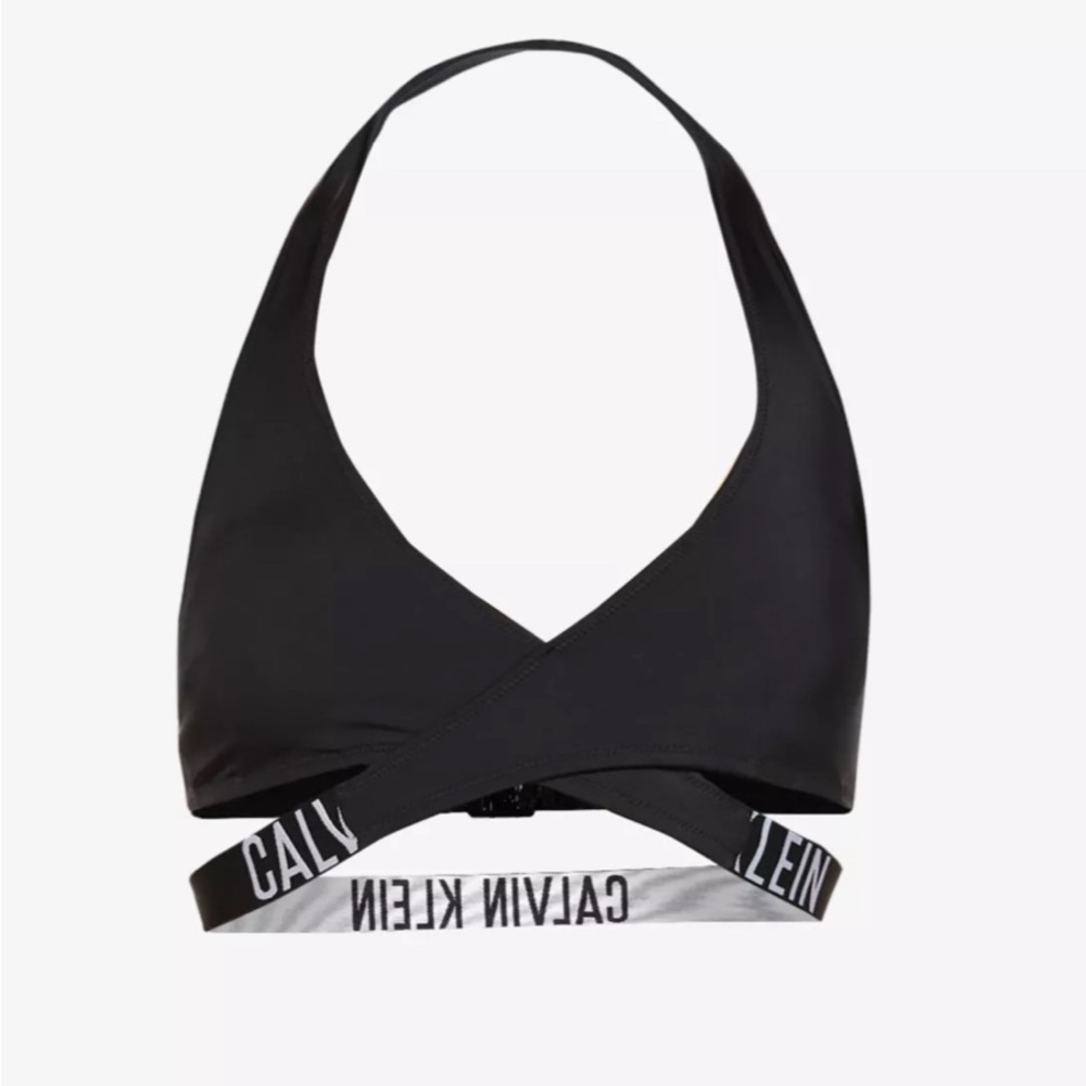 ❤️ 2/$25 NWT Calvin Klein Black Halter Bikini Top size XS